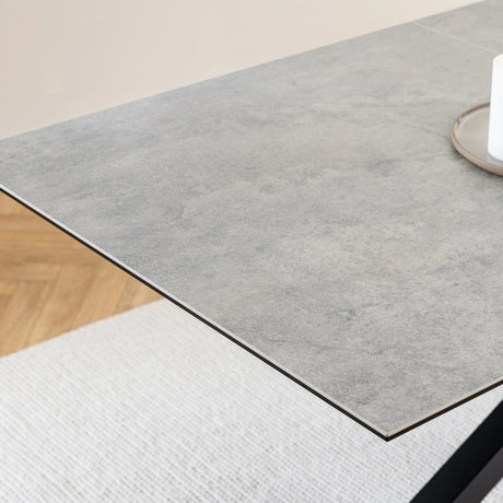Heaven Extendable Dining Table with Ceramic Grey Top 200240cm