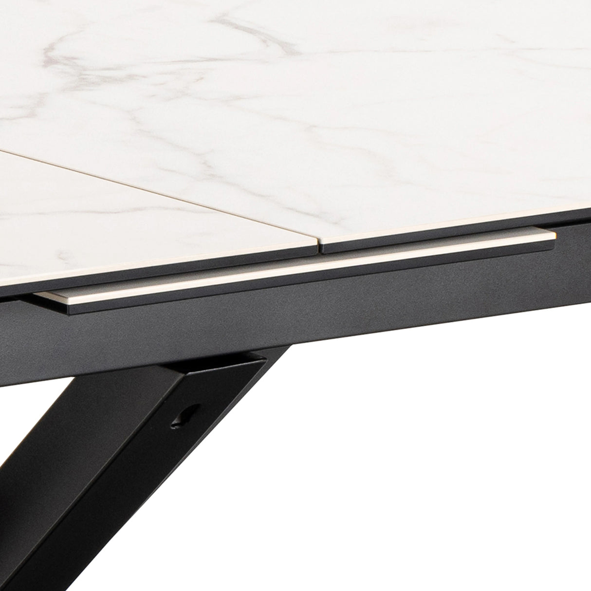 Heaven Extendable Dining Table with Ceramic White Top 200 to 240cm
