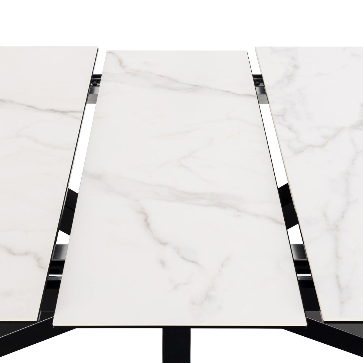 Heaven Extendable Dining Table with Ceramic White Top 200 to 240cm