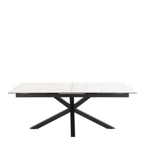 Heaven Extendable Dining Table with Ceramic White Top 200 to 240cm