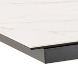 Heaven Extendable Dining Table with Ceramic White Top 200 to 240cm