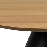 Soli Round Coffee Table in Oak/Black 85x40cm