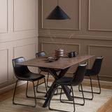 Heaven Dining Table in Ceramic Rusty Brown 160x75.5cm