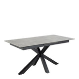 Heaven Extendable Dining Table with Ceramic Grey Top 168210cm