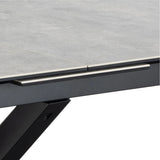Heaven Extendable Dining Table with Ceramic Grey Top 168210cm