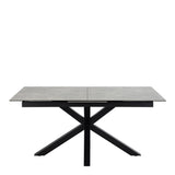 Heaven Extendable Dining Table with Ceramic Grey Top 168210cm