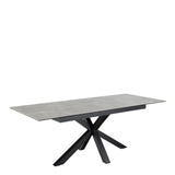 Heaven Extendable Dining Table with Ceramic Grey Top 168210cm