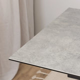 Heaven Extendable Dining Table with Ceramic Grey Top 168210cm