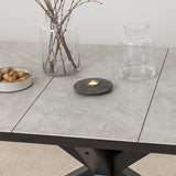 Heaven Extendable Dining Table with Ceramic Grey Top 168210cm