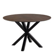 Heaven Round Dining Table with Ceramic Rusty Brown Top 119cm