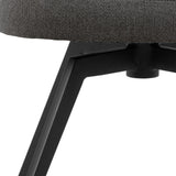 Soli Round Dining Table in Oak/Black 120x75cm Includes 4 Darlene Dining Chair with Armrest and Swivel Function in Grey