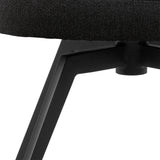 Soli Round Dining Table in Oak/Black 120x75cm includes 4 Darlene Dining Chair includes Armrest and Swivel Function in Black