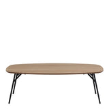 Caracas Rectangular Coffee Table in Oak and Matt Black
