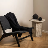 Naxos Round Side Table in Brown Marble 50x50cm