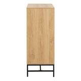 Albany Chest of 4 Drawers in Oak/Black Legs