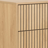 Albany Chest of 4 Drawers in Oak/Black Legs