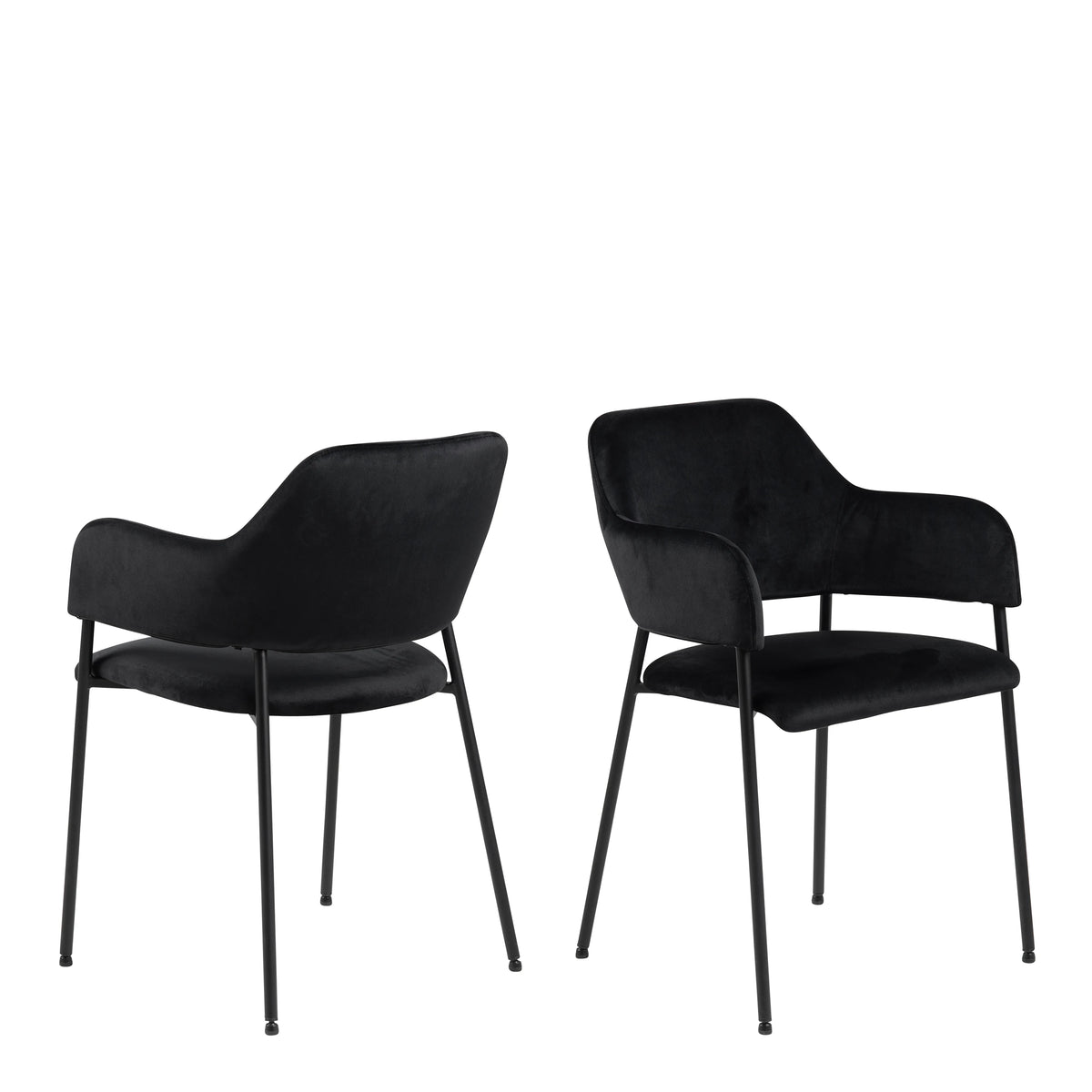 Christo Dining Table in Oak includes 6 Lima Dining Chair includes Armrest in Black