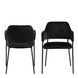 Christo Dining Table in Oak includes 6 Lima Dining Chair includes Armrest in Black