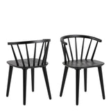 Christo Dining Table in Oak includes 6 Ida Dining Chair in Black
