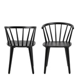 Christo Dining Table in Oak includes 6 Ida Dining Chair in Black