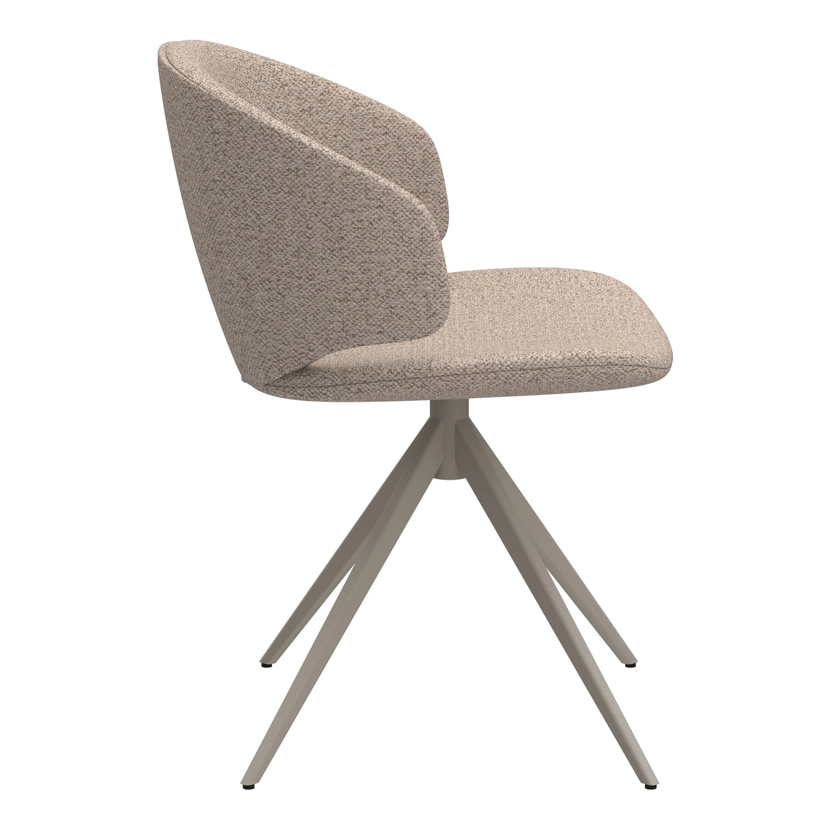 Soli Round Dining Table in Oak/Grey 120x75cm includes 4 Ella Swivel Beige Dining Chair