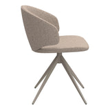 Soli Round Dining Table in Oak/Grey 120x75cm includes 4 Ella Swivel Beige Dining Chair