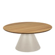 Soli Round Coffee Table in Oak/Grey 85x40cm
