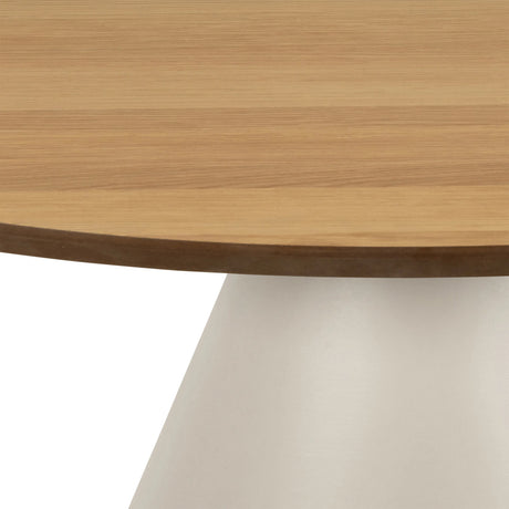 Soli Round Coffee Table in Oak/Grey 85x40cm