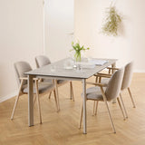 Palermo Ceramic Dining Table in Grey 160x75cm