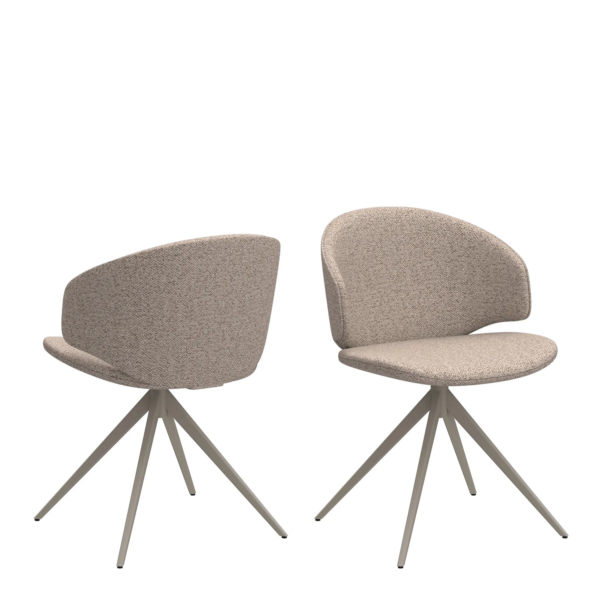 Palermo Ceramic Dining Table in Grey 160x75cm includes 4 Ella Swivel Beige Dining Chair