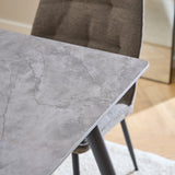 Wicklow Rectangular Dining Table in Grey/Black 140x75cm