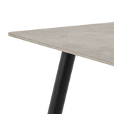 Wicklow Rectangular Dining Table in Grey/Black 140x75cm