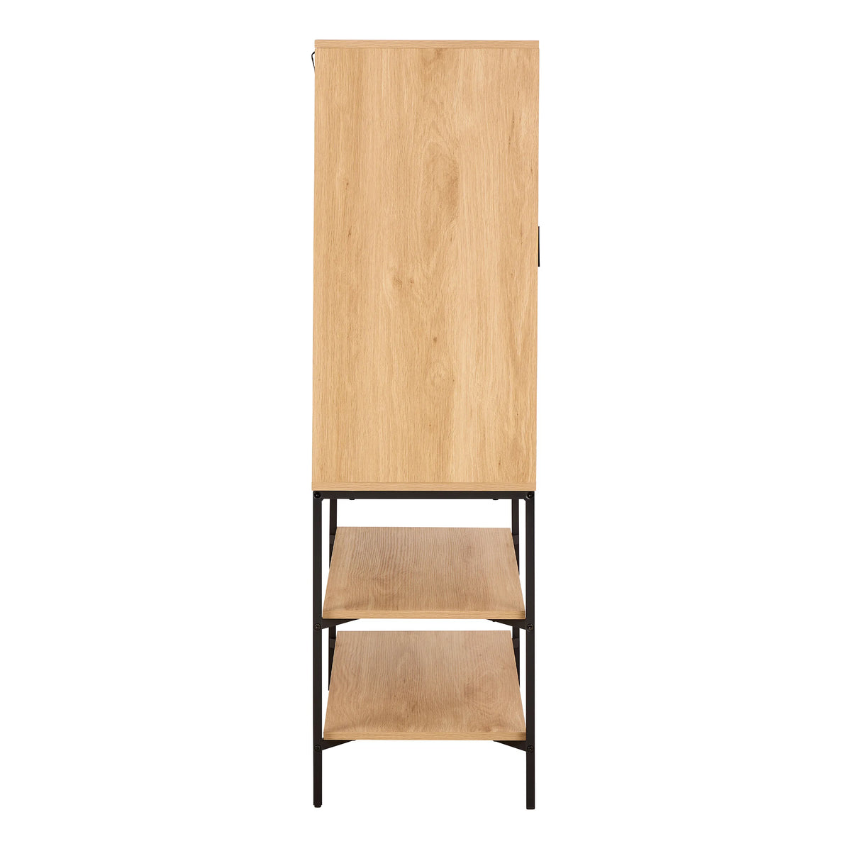 Jaipur Cabinet 2 Doors 3 Shelves With Oak Lamella Front