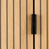 Jaipur Cabinet 2 Doors 3 Shelves With Oak Lamella Front