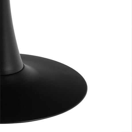 Malta Ceramic Round Dining Table Grey/Black 90x75cm
