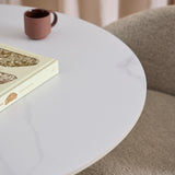 Malta Round Bar Table in Ceramic White
