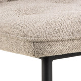 Wicklow Ceramic Dining Table Brown/Black 140x75cm includes 4 Brooke Dining Chair in Monza Beige