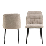Wicklow Ceramic Dining Table Brown/Black 140x75cm includes 4 Brooke Dining Chair in Monza Beige