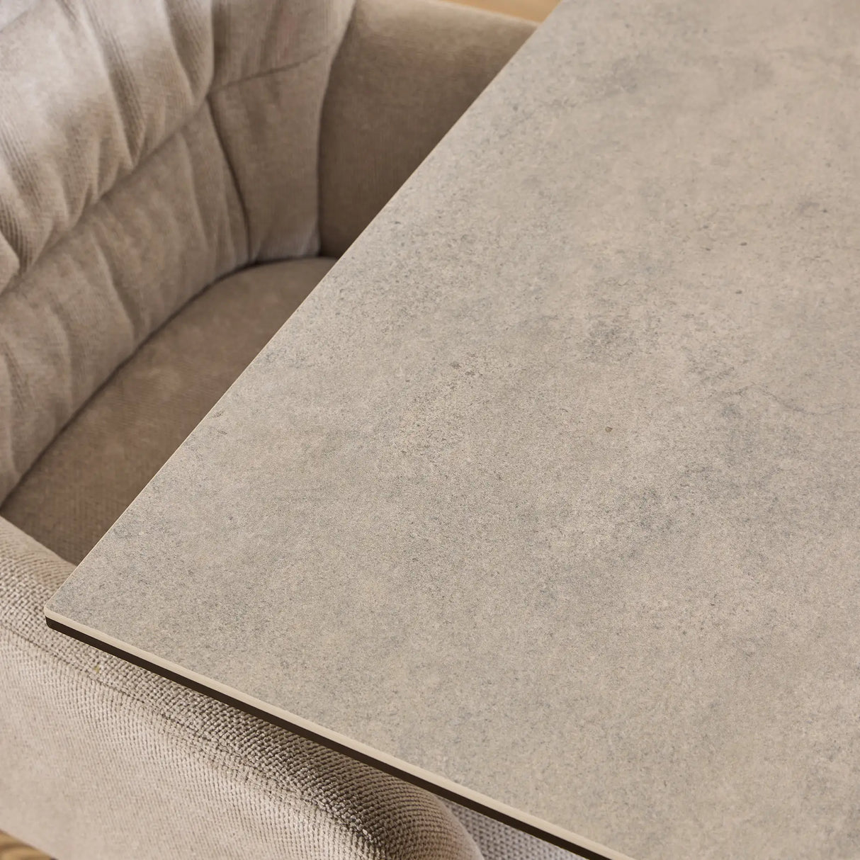 Heaven Dining Table with Ceramic Grey Top 135x75.5cm