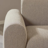 Midfield Right Hand Facing 2 Seater Chaise Longue in Boucle Beige Fabric