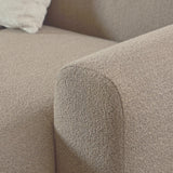 Midfield Right Hand Facing 2 Seater Chaise Longue in Boucle Beige Fabric