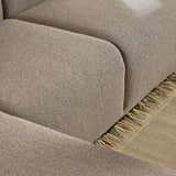 Midfield Left Hand Facing 2 Seater Chaise Longue in Boucle Beige Fabric