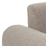 Midfield Left Hand Facing 2 Seater Chaise Longue in Boucle Beige Fabric