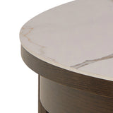 Southampton Round Extendable Dining Table in Cream Ceramic 120x75cm