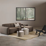 Midfield Right Hand Facing 2 Seater Chaise Longue in Boucle Taupe Fabric