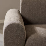 Midfield Right Hand Facing 2 Seater Chaise Longue in Boucle Taupe Fabric