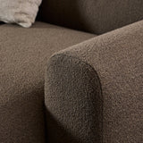 Midfield Right Hand Facing 2 Seater Chaise Longue in Boucle Taupe Fabric