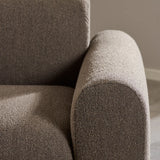 Midfield Left Hand Facing 2 Seater Chaise Longue in Boucle Taupe Fabric