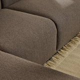 Midfield Left Hand Facing 2 Seater Chaise Longue in Boucle Taupe Fabric