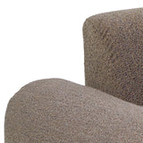 Midfield Left Hand Facing 2 Seater Chaise Longue in Boucle Taupe Fabric